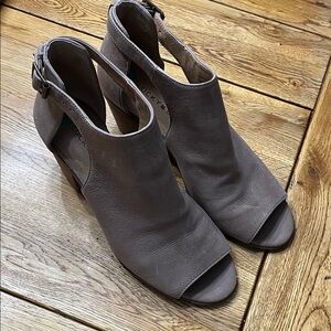 Lucky Brand Women's Heeled Peep Toe Boots - Brown size 8